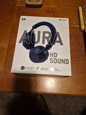 Aura Over-Ear Headphones in Navy Blue